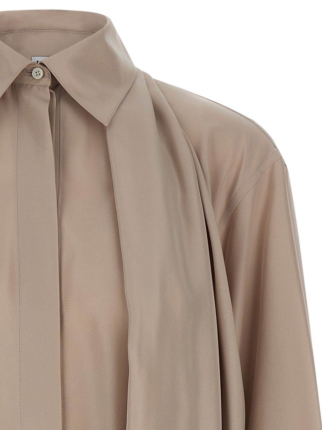 Loewe Silk Draped Shirt Shirt and Blouse - Pink | 0b5666da7066ccb0650d183b8b3eac37866e986e