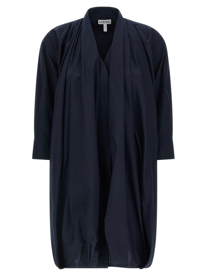 Loewe Draped Dress Dresses - Blue | a1149a32fb70268d4b01631e4a7723eae677d20c