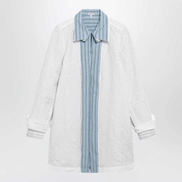 White Technical Cotton Short Dress