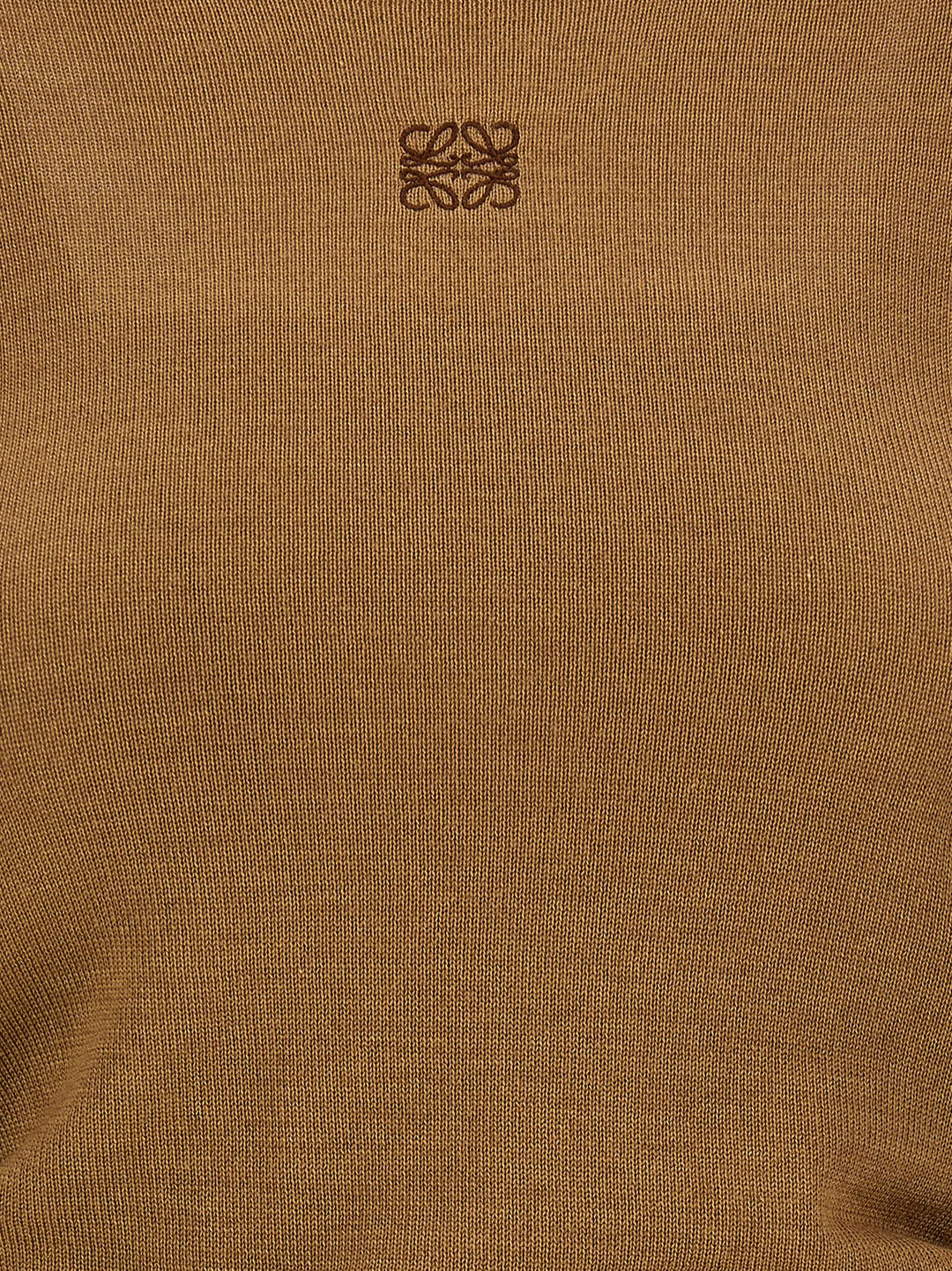 Draped Sweater With Logo Embroidery Sweater, Cardigans Brown