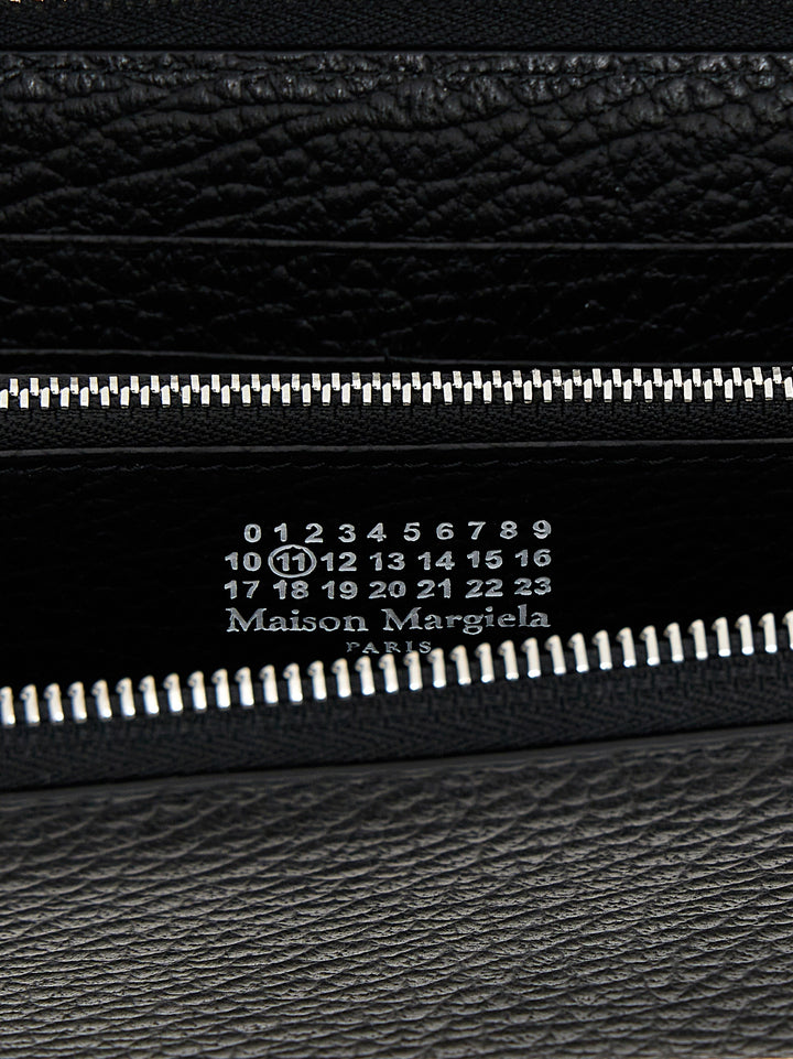 Stitching Logo Wallet Wallets, Card Holders Black