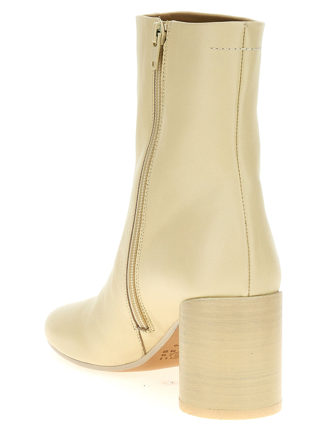 Stitch-Out Leather Ankle Boots Boots, Ankle Boots White