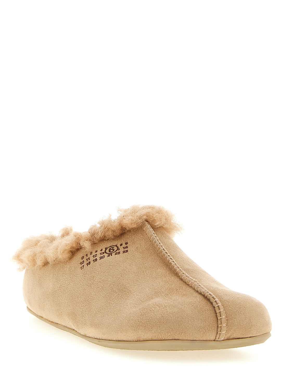 Mm6 Maison Margiela Numeric Signature Mm6 Flat shoes - Beige | 88a301be4ef1dda666e720ca023d71a328213488