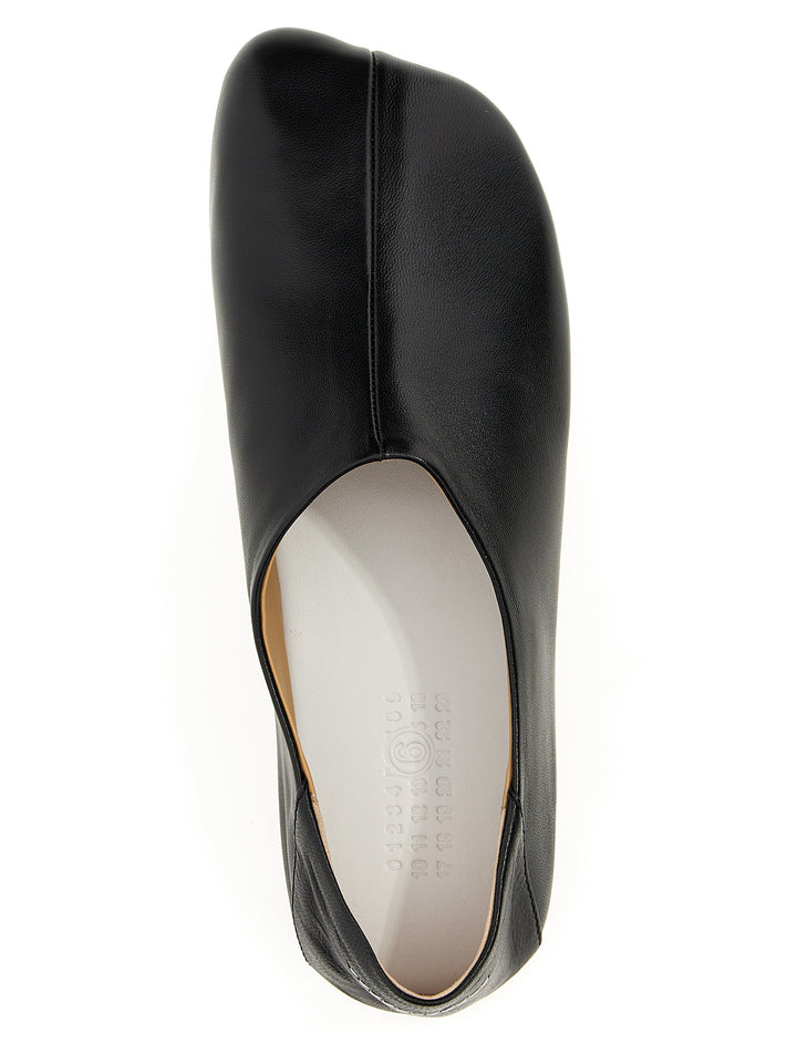 Leather Ballet Flats Flat Shoes Black