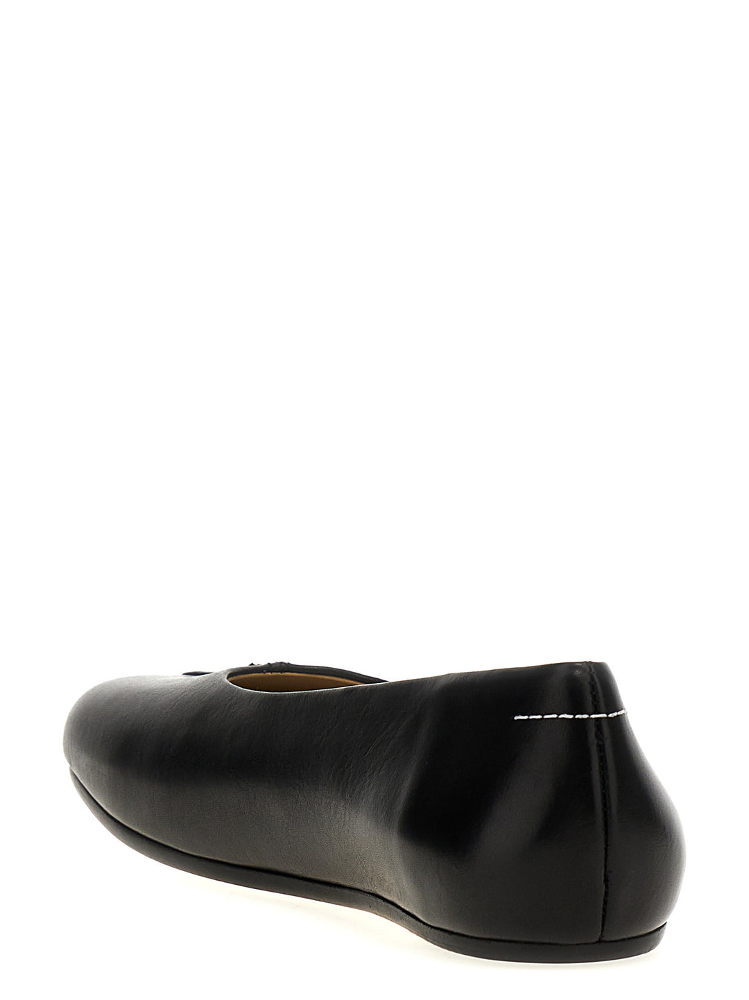 Leather Ballet Flats Flat Shoes Black