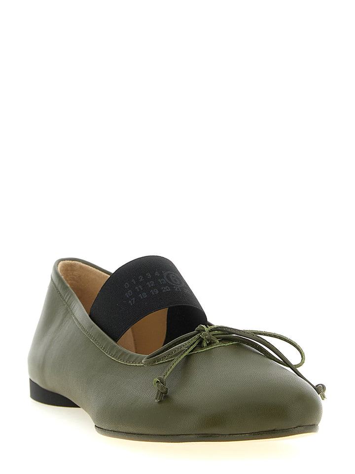 Mm6 Maison Margiela Anatomic Numeric Flat shoes - Green | e5bb3255d76d4c43bc9c2cdfa05074ac21c95815