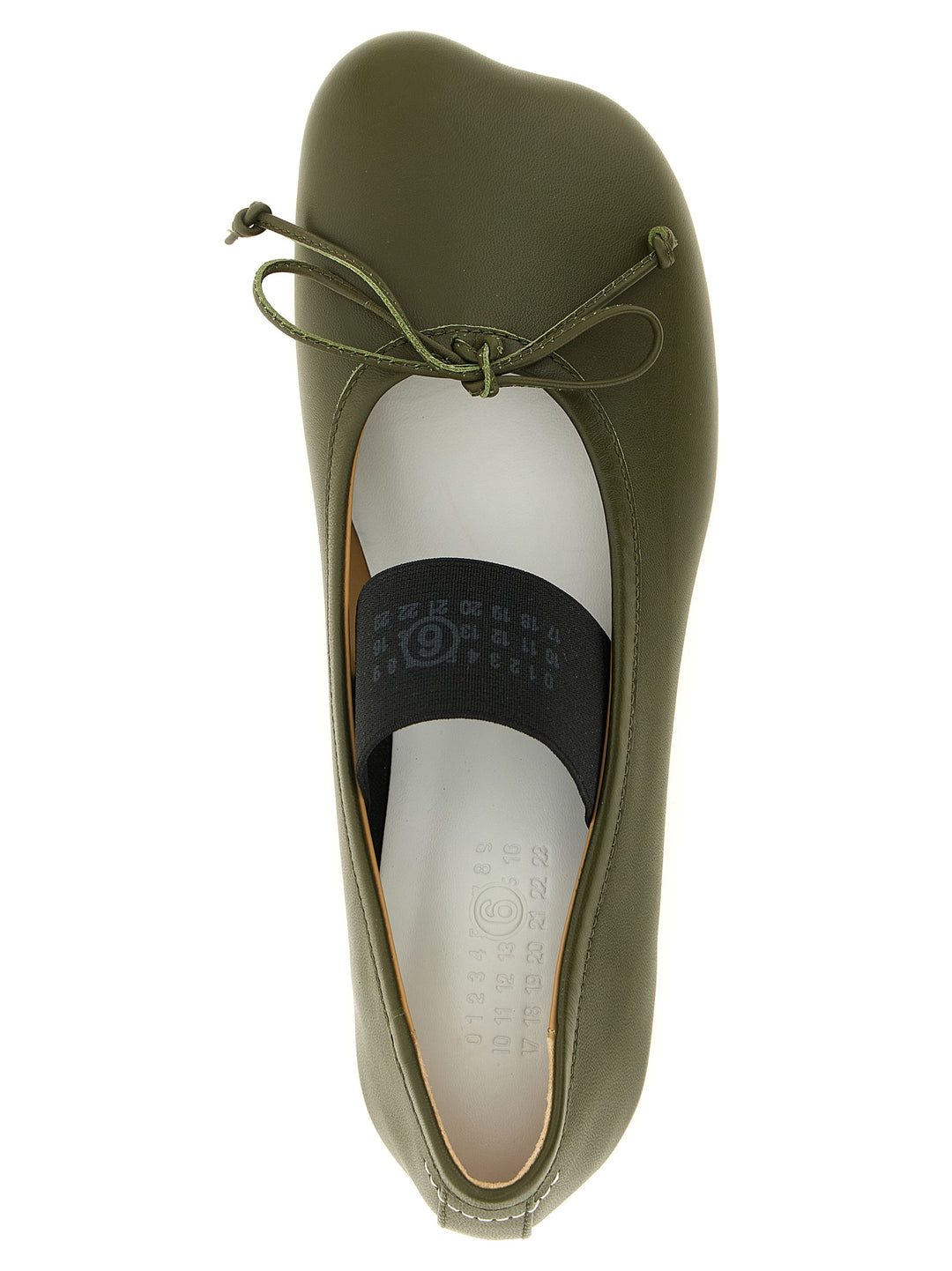 Mm6 Maison Margiela Anatomic Numeric Flat shoes - Green | 2784bfbded4e0ff0e4a5793e606ea2c5778cdd43