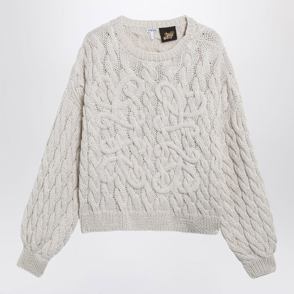 Écru Anagram Sweater In Wool Blend