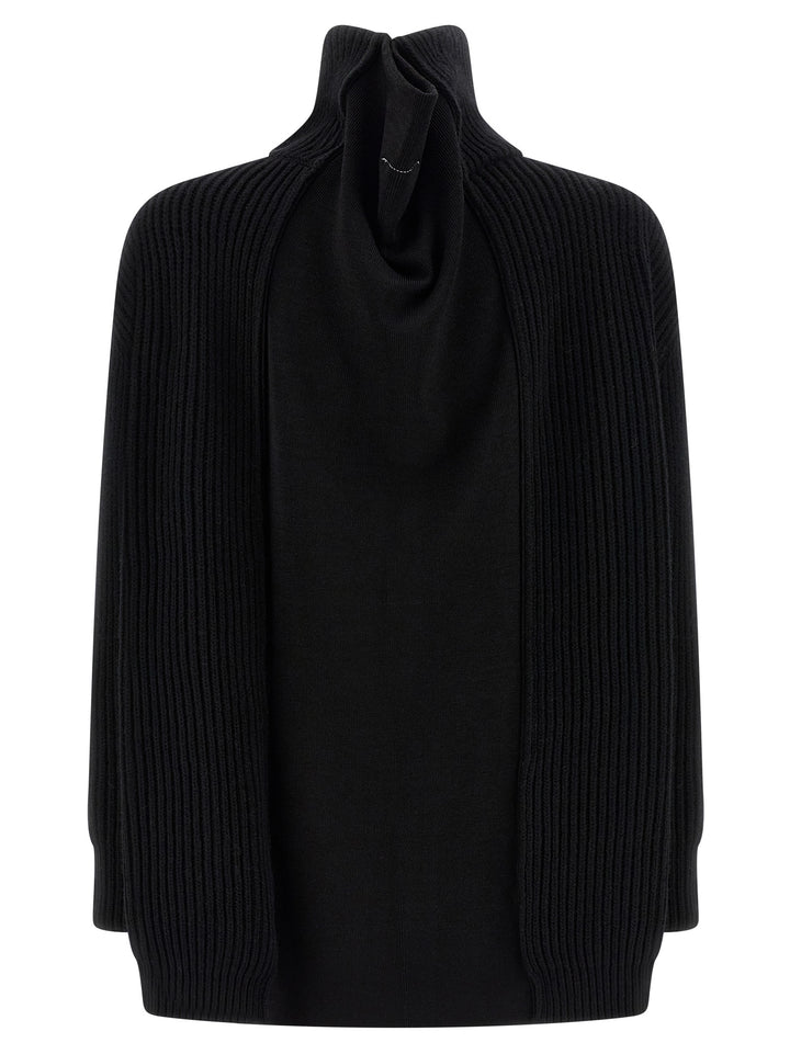 Mm6 Maison Margiela Cardigan Dress Dresses - Black | 22344fda656e88e95d5dc2c43ab1a00c35030c5b