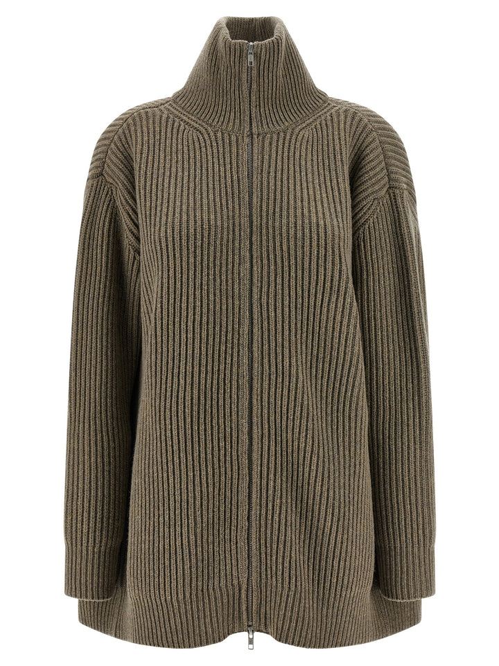 Mm6 Maison Margiela Panel Insert Cardigan Sweaters and Cardigans - Beige | 02e24031bcbf6a4b10635247492a7dcb6b6e7933