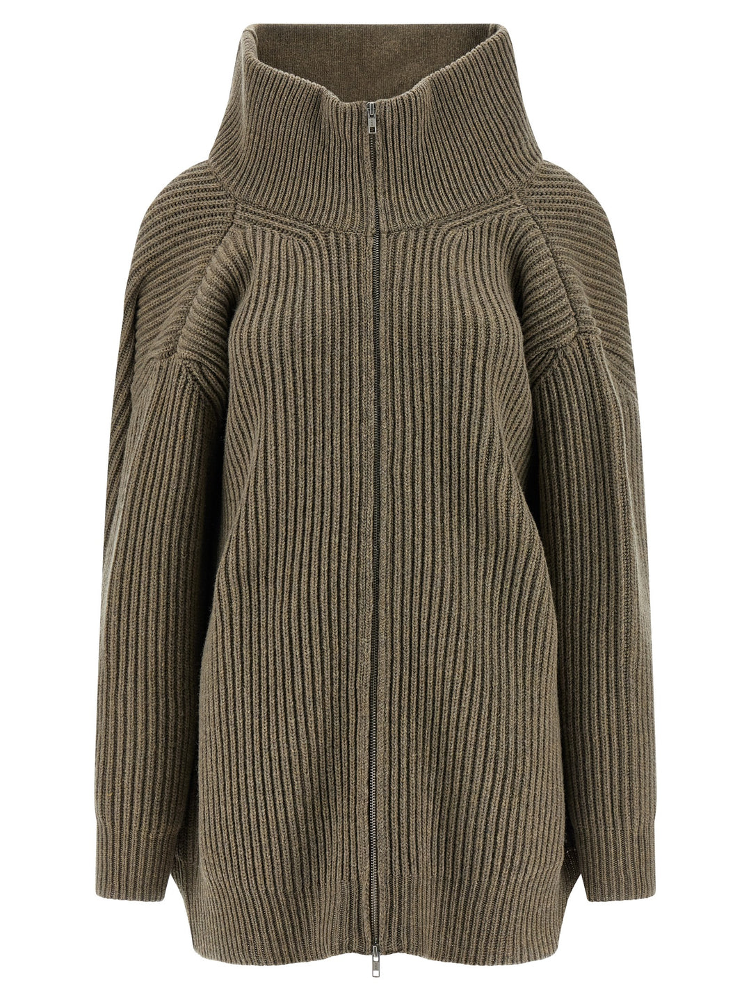 Mm6 Maison Margiela Panel Insert Cardigan Sweaters and Cardigans - Beige | 2ebde8f26ac0b23d81a1a005224bc9b4946922d7