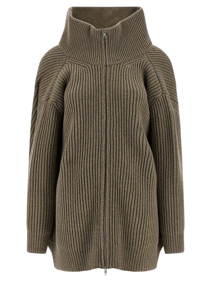 Mm6 Maison Margiela Panel Insert Cardigan Sweaters and Cardigans - Beige | 2ebde8f26ac0b23d81a1a005224bc9b4946922d7