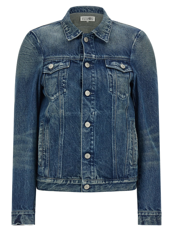 Mm6 Maison Margiela Numeric Signature Mm6 Puffer Jackets - Blue | 9e18d6718b7373329b4972bead60300943093d7e