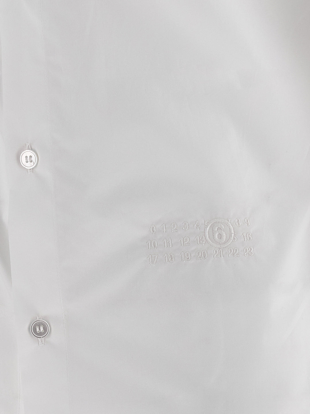 Mm6 Maison Margiela Numeric Signature Mm6 Shirt and Blouse - White | 35b202ad688df3cf24c68374f31e735499e648d1