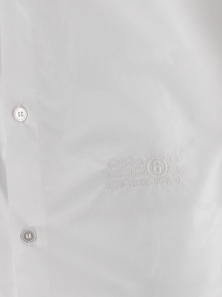 Mm6 Maison Margiela Numeric Signature Mm6 Shirt and Blouse - White | 35b202ad688df3cf24c68374f31e735499e648d1
