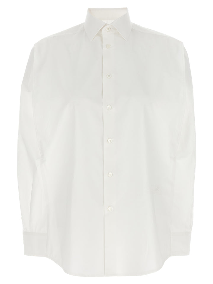 Mm6 Maison Margiela Embroidery Shirt Shirt and Blouse - White | 74f7d2a634107ba3df56adf5ee89a87a56b5ba6f