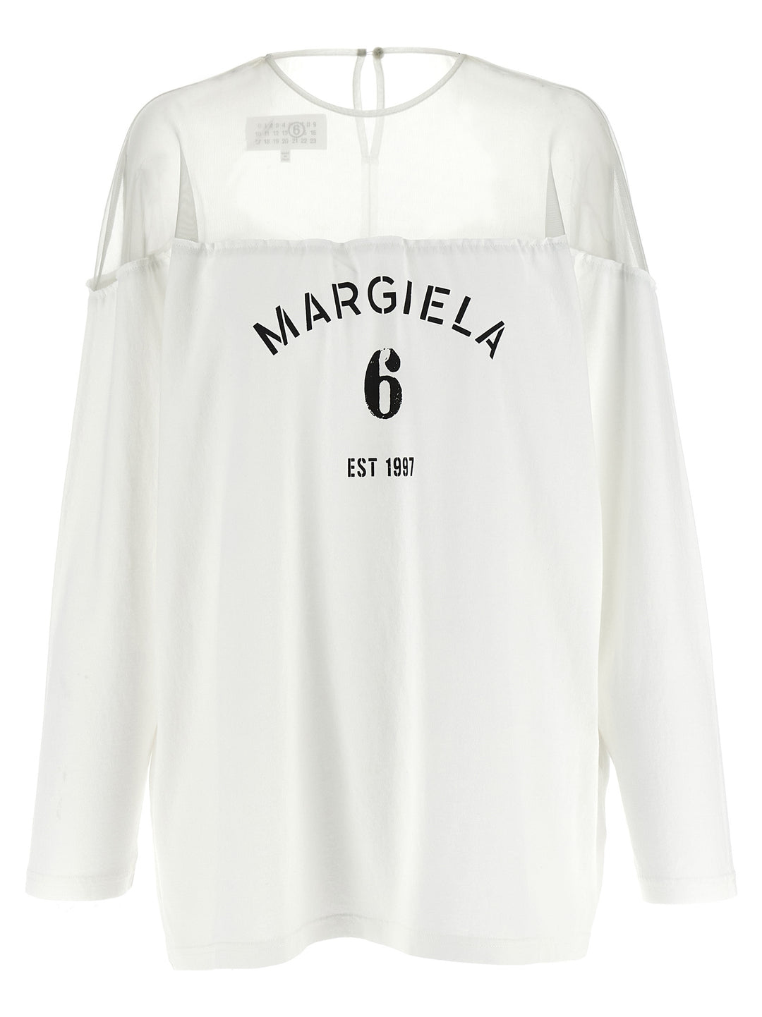 Mm6 Maison Margiela Tulle Insert T-shirt - White | c3cf1a011384aa5ee013cd9c8139bad336c5c61a