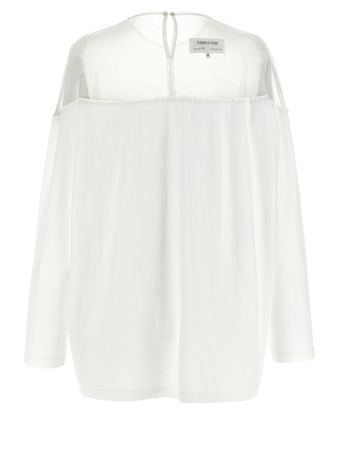 Mm6 Maison Margiela Tulle Insert T-shirt - White | 05426704380f6ba89844c8c8a02acf3604c1f309