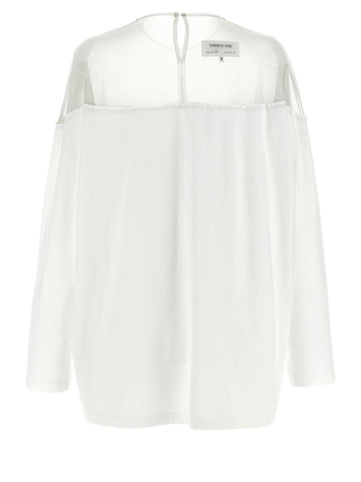 Mm6 Maison Margiela Tulle Insert T-shirt - White | 05426704380f6ba89844c8c8a02acf3604c1f309