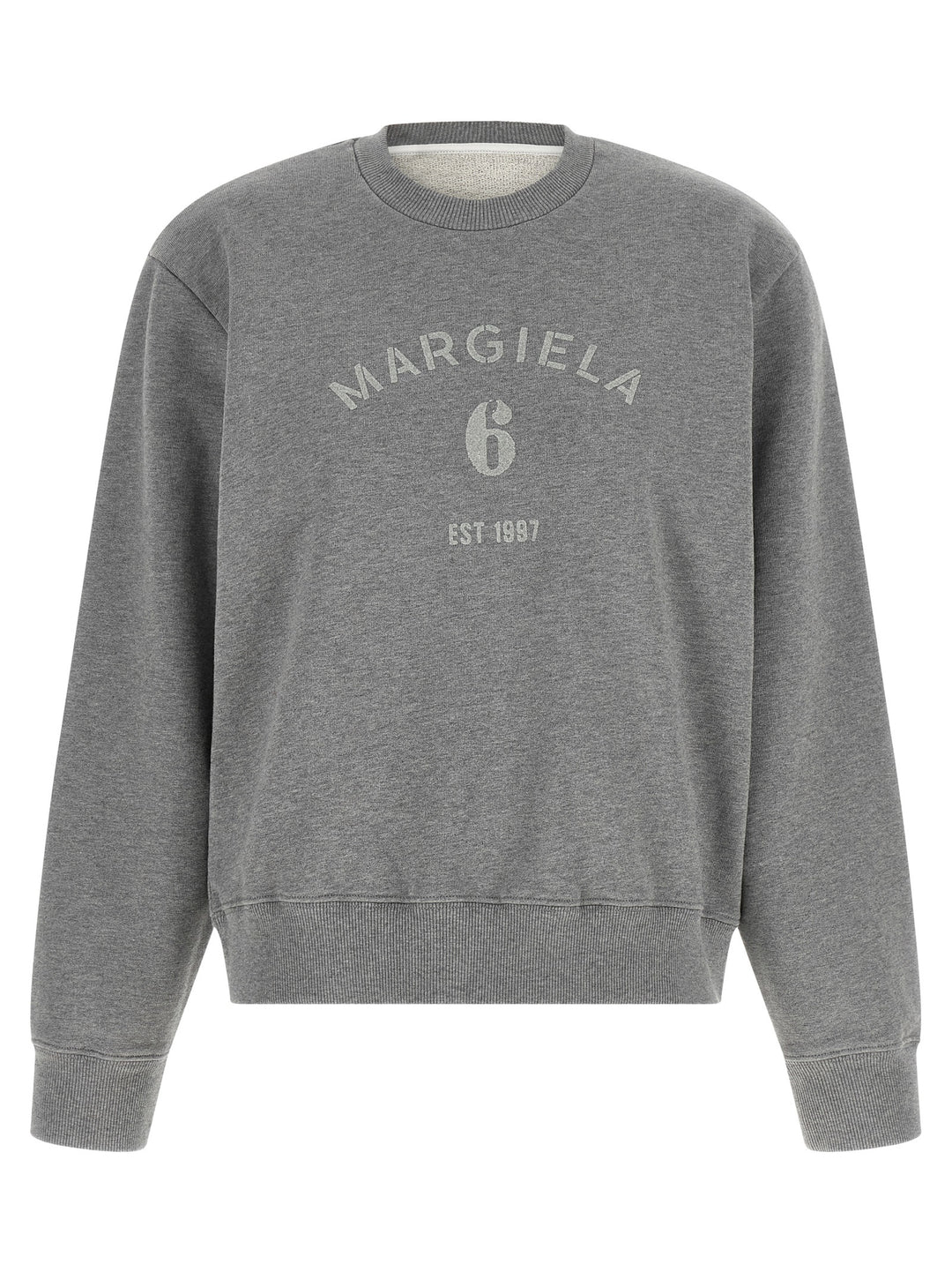 Mm6 Maison Margiela Logo Print Sweatshirt - Gray | 3ad6830753c71cfc7b40e0f613da4031fab7161f