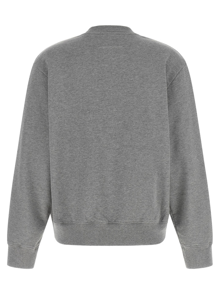 Mm6 Maison Margiela Logo Print Sweatshirt - Gray | 881bfb8b9ffc76a73ea89bda5c5d9ef7a9894bb9