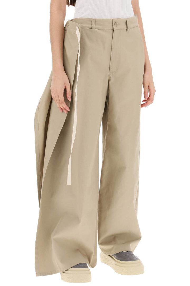 Pantaloni Gabardina Di Cotone