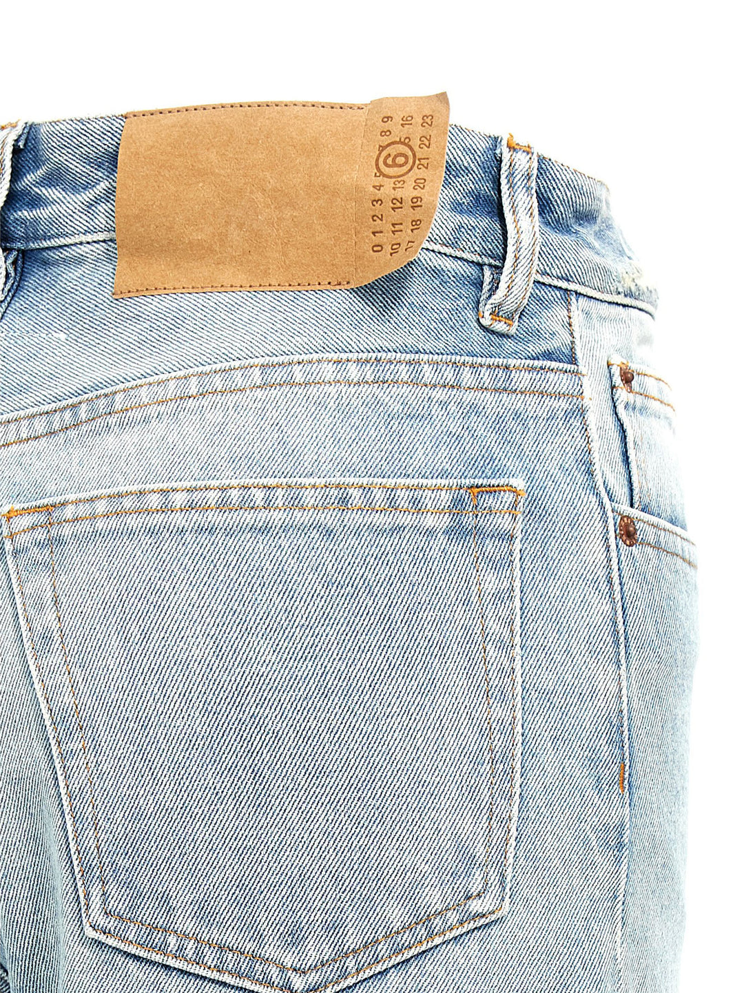 Contrast Insert Jeans Light Blue