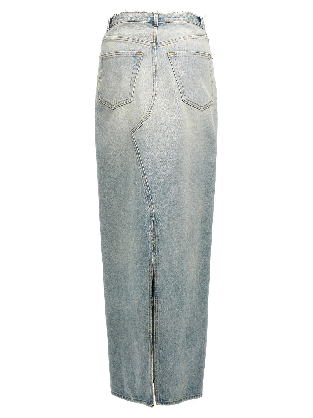 Long Skirt Slits Skirts Light Blue