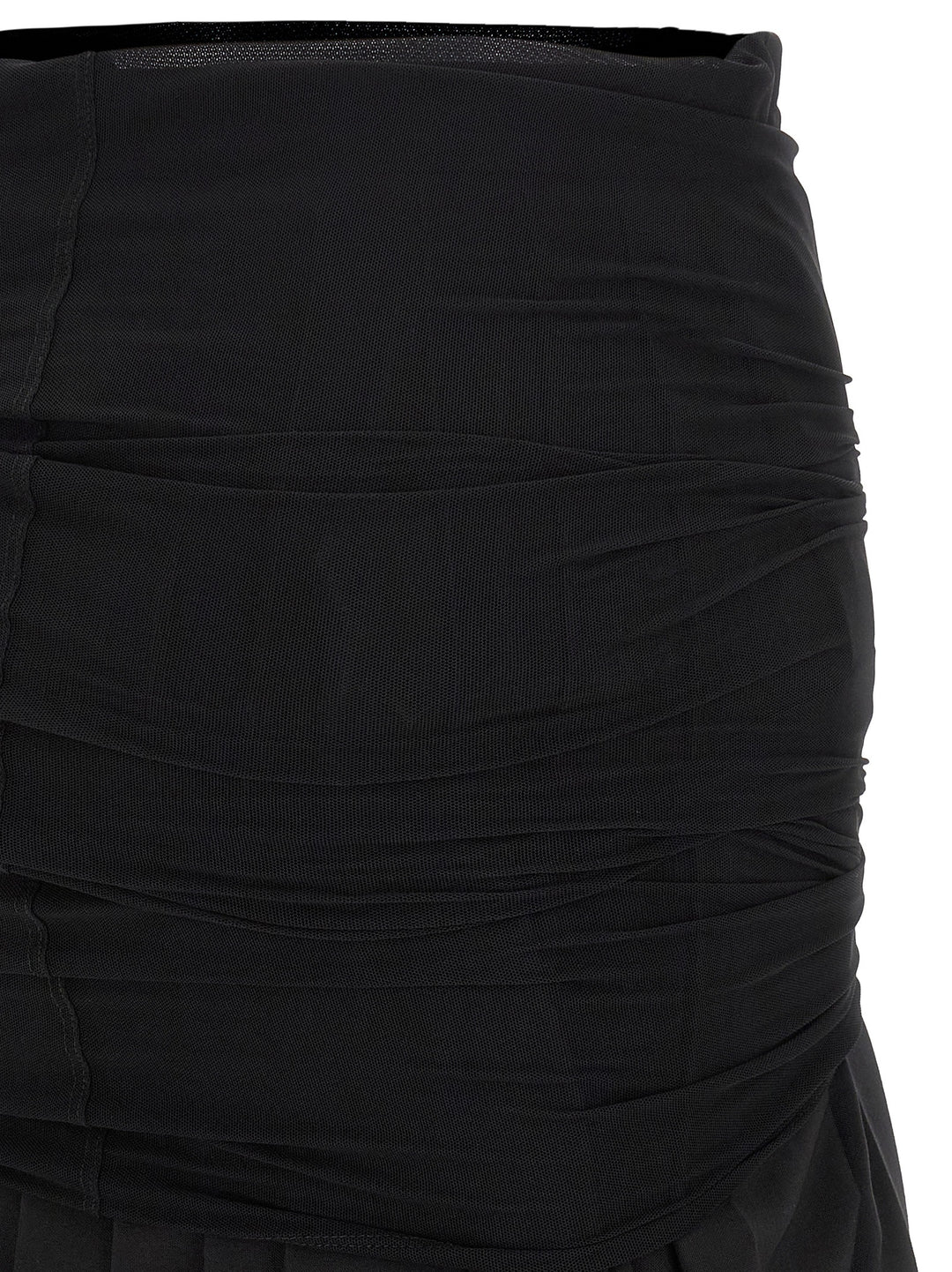 Mm6 Maison Margiela Double Layer Skirt Skirts - Black | 491573a7780360c20d4af030acd9dd669e736f0f