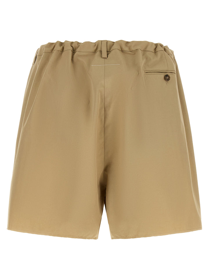 Mm6 Maison Margiela White Stitch Line Bermuda and Short - Beige | e0bfc22004b591a90c397ff6709f2b76b3eb0834