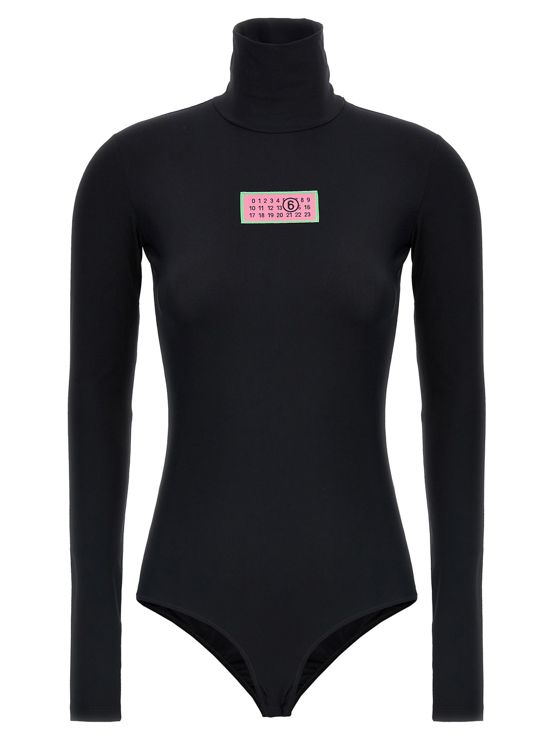 Logo Label Bodysuit Underwear, Body Black