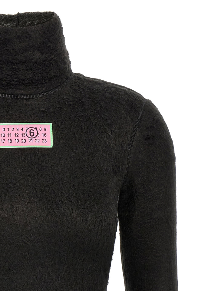 Logo Label Sweater Sweater, Cardigans Black