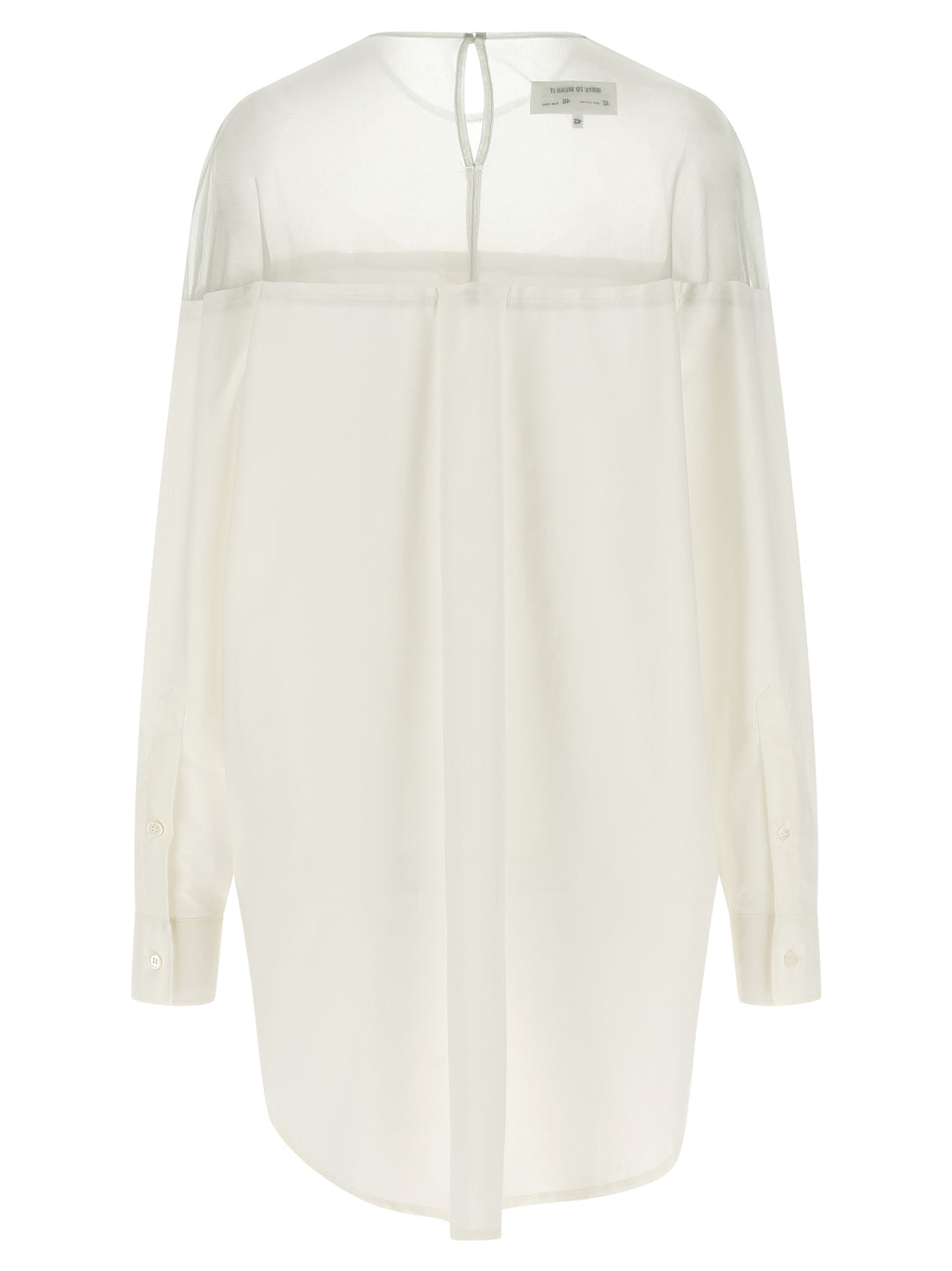 Mm6 Maison Margiela Tulle Insert Shirt Shirt and Blouse - White | d6d9601ec0ce187bfb79fcb9728c86c8f27c3328