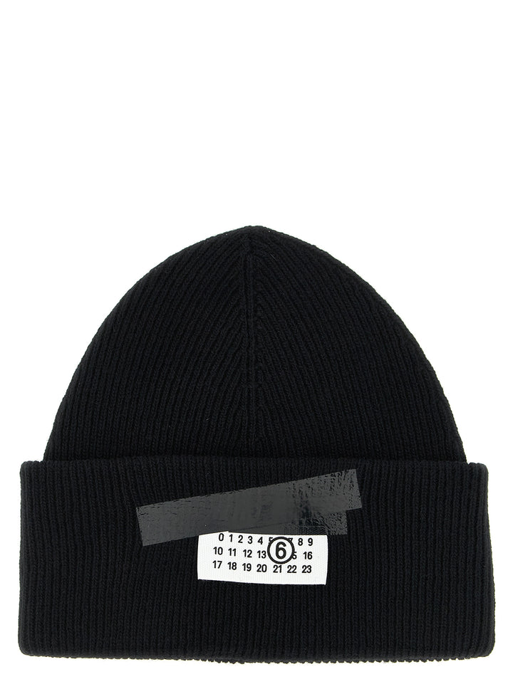 Mm6 Maison Margiela Numeric Signature Mm6 Hats - Black | e87eb26cc17d85ab8ad67fab7473811159bfb3de
