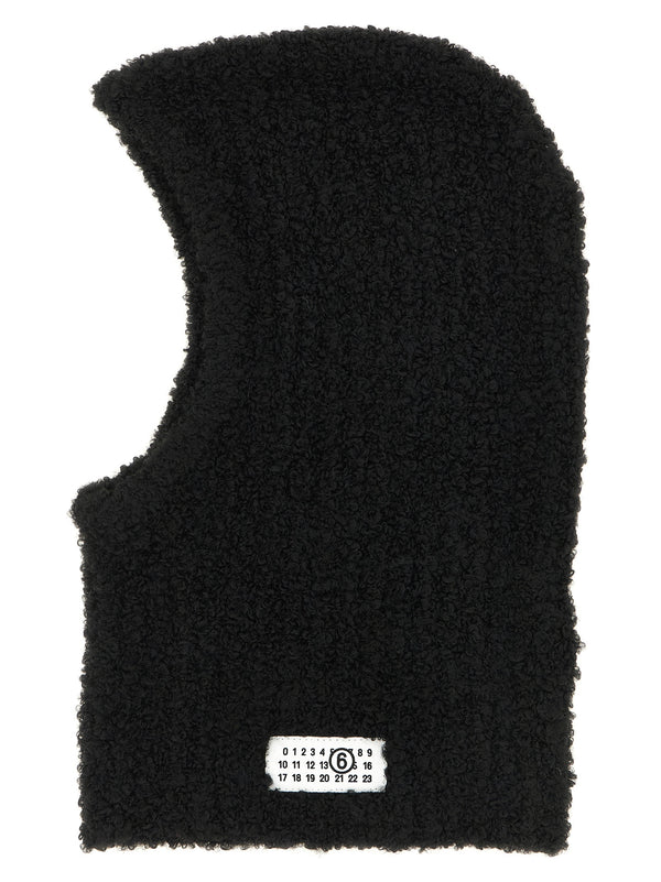 Bouclé Balaclava With Logo Hats Black