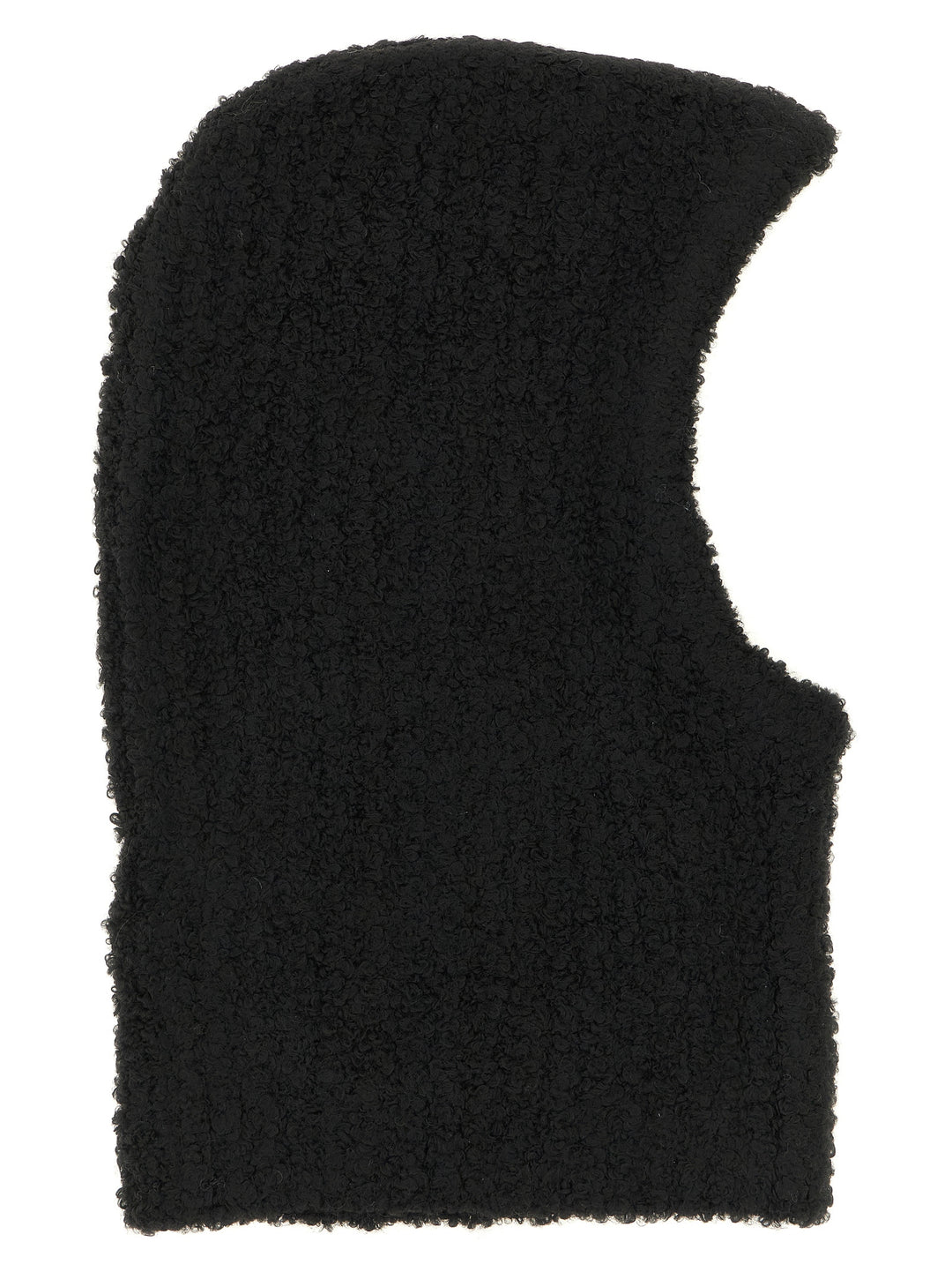 Mm6 Maison Margiela Bouclé Balaclava With Logo Hats - Black | 020c3b670f7efaa654386d17a187e3c5aa3956f9