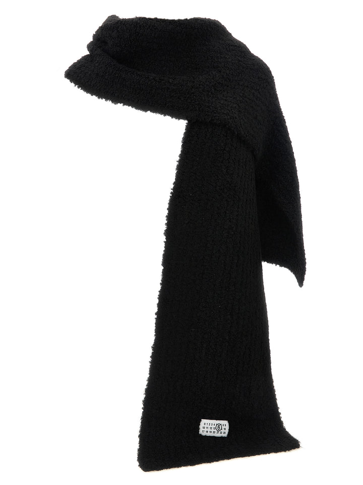 Mm6 Maison Margiela Numeric Signature Mm6 Scarves and Foulards - Black | 485b2484ac168b11d9d60806a7f7e50a77494213