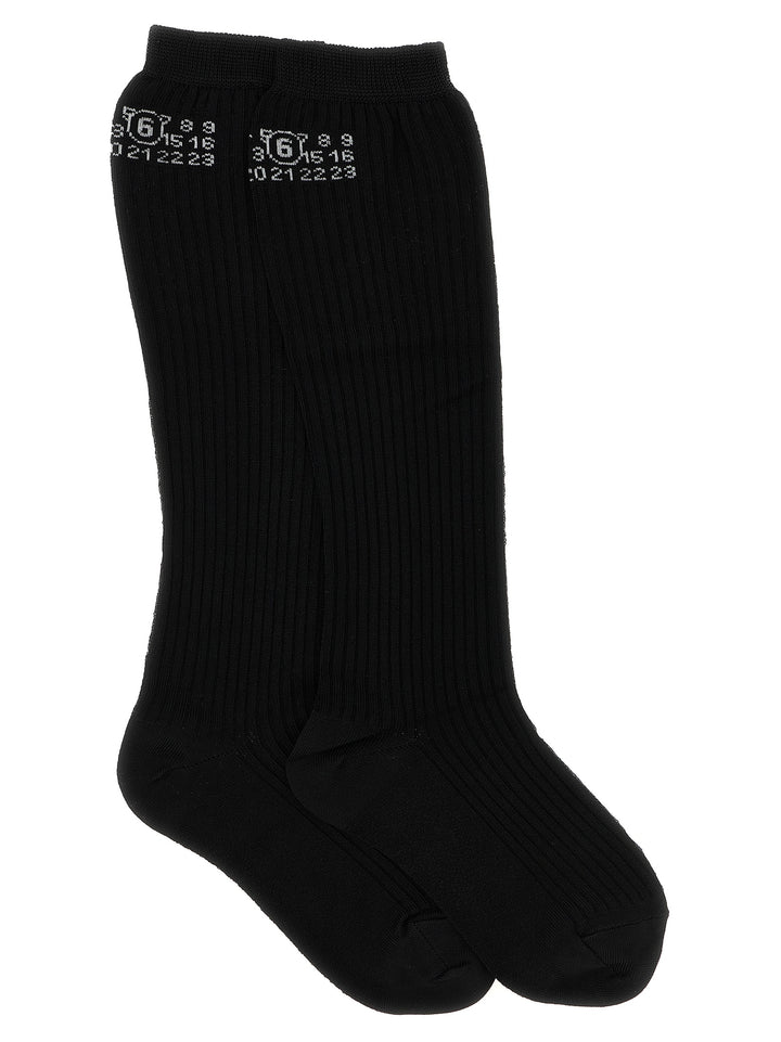 Mm6 Maison Margiela Bootleg Socks - Black | d8e93dd9e2a8509a1f7b15f275735465e23d5da6