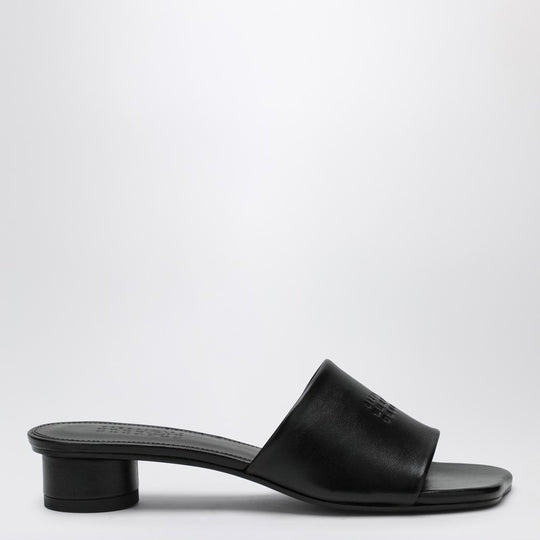 Black Anatomic Sandals With Low Heel