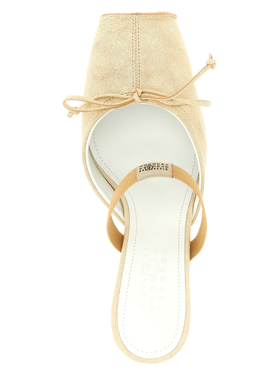 Mm6 Maison Margiela Square Toe Mules Pumps - Beige | 65c108752fbee640c622b6102196c1fc26be44fa