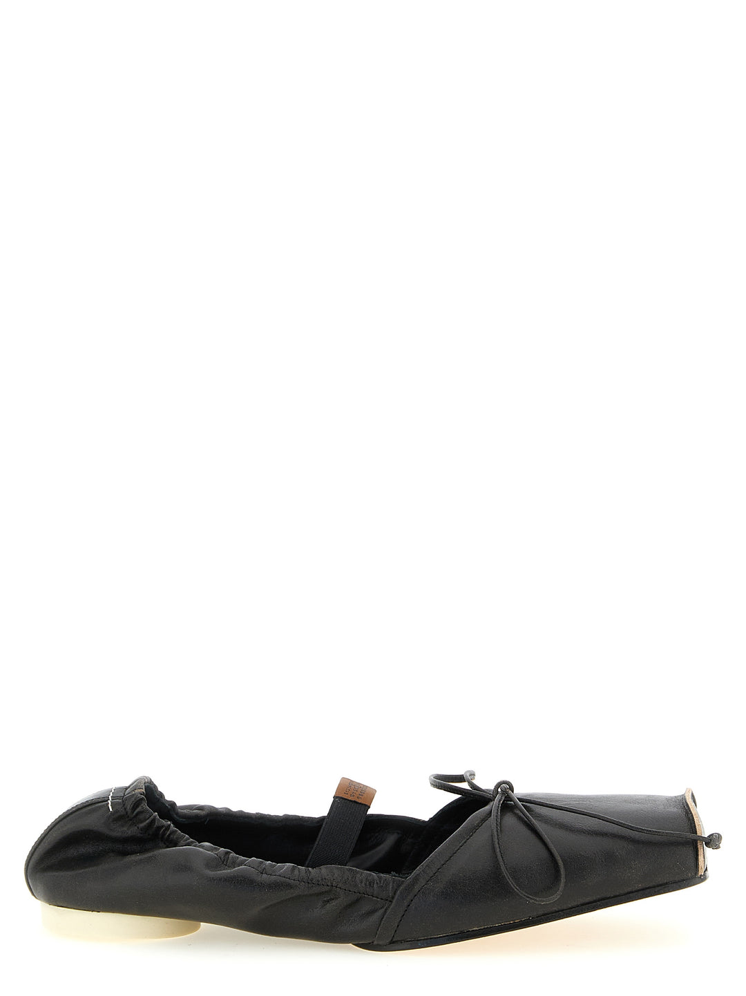 Mm6 Maison Margiela Square Toe Ballet Flats Flat shoes - Black | 507452b5079720e0f8e2a8a5edc14850bcd4c06b