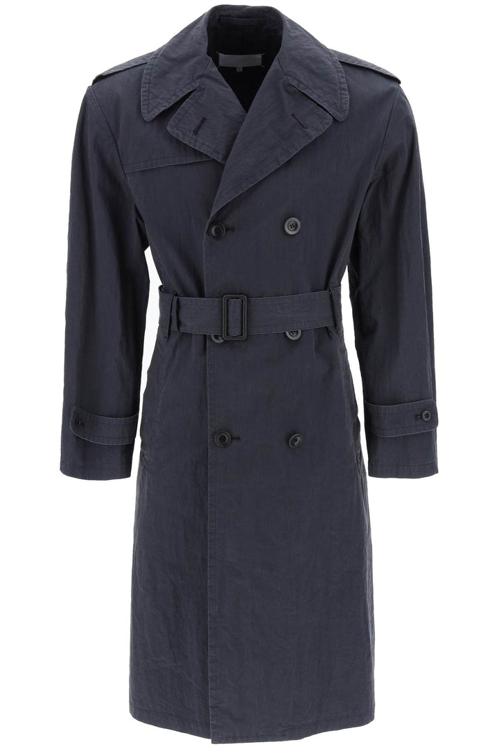 Double Breasted Trench Coat In Cotton