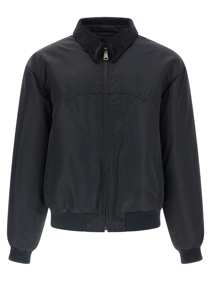 Maison Margiela Velvet Collar Bomber Jacket Puffer Jackets - Black | c20eb4eed460b98fbbcefe7f5192ea4ebe4fd7c0