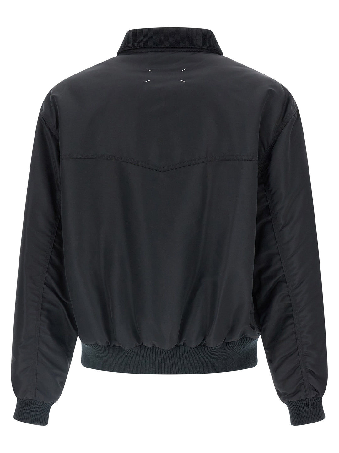 Maison Margiela Velvet Collar Bomber Jacket Puffer Jackets - Black | 2d3a523d41cf80dba1bca92b7fd62639359deea6