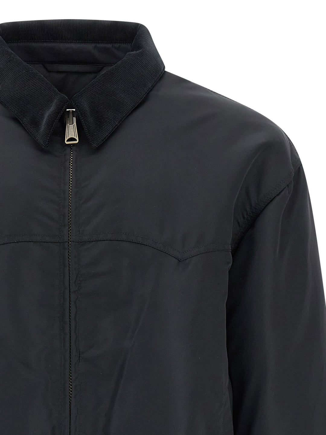Maison Margiela Velvet Collar Bomber Jacket Puffer Jackets - Black | 2ff4ae98f3884f46515b1de119c0d31d90d2d135