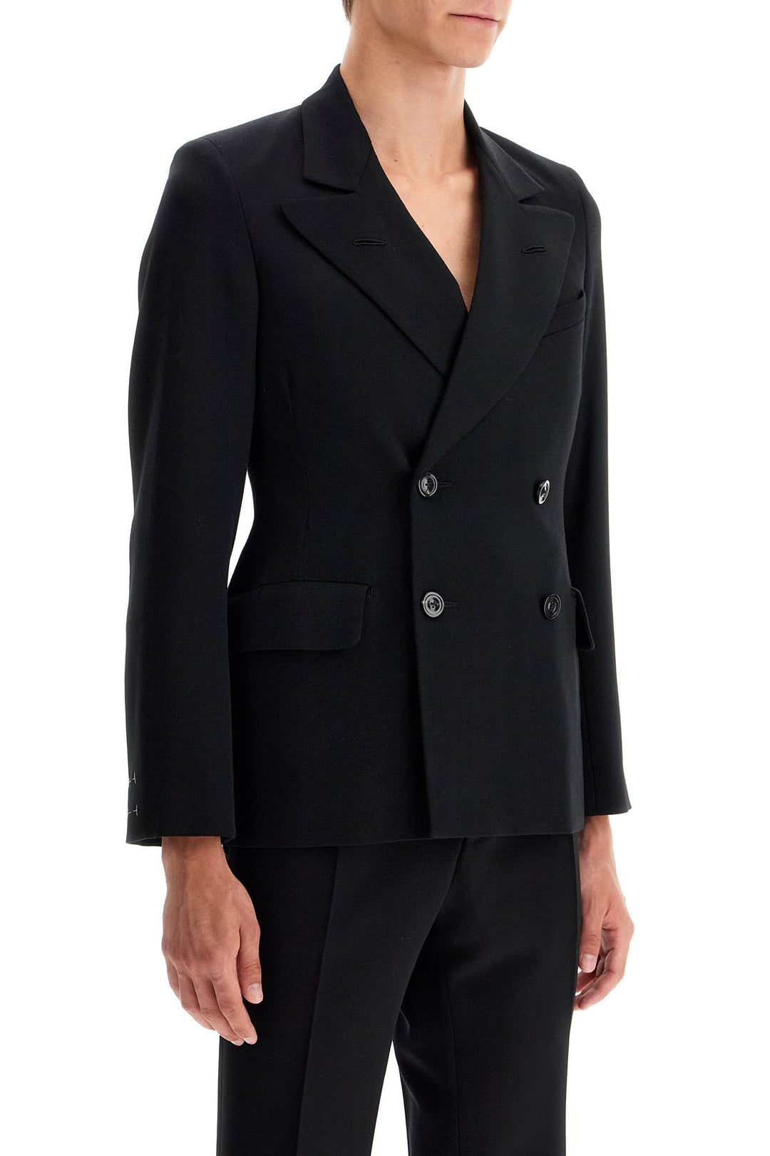 Slim Fit Wool Jacket With A Fitted Waist