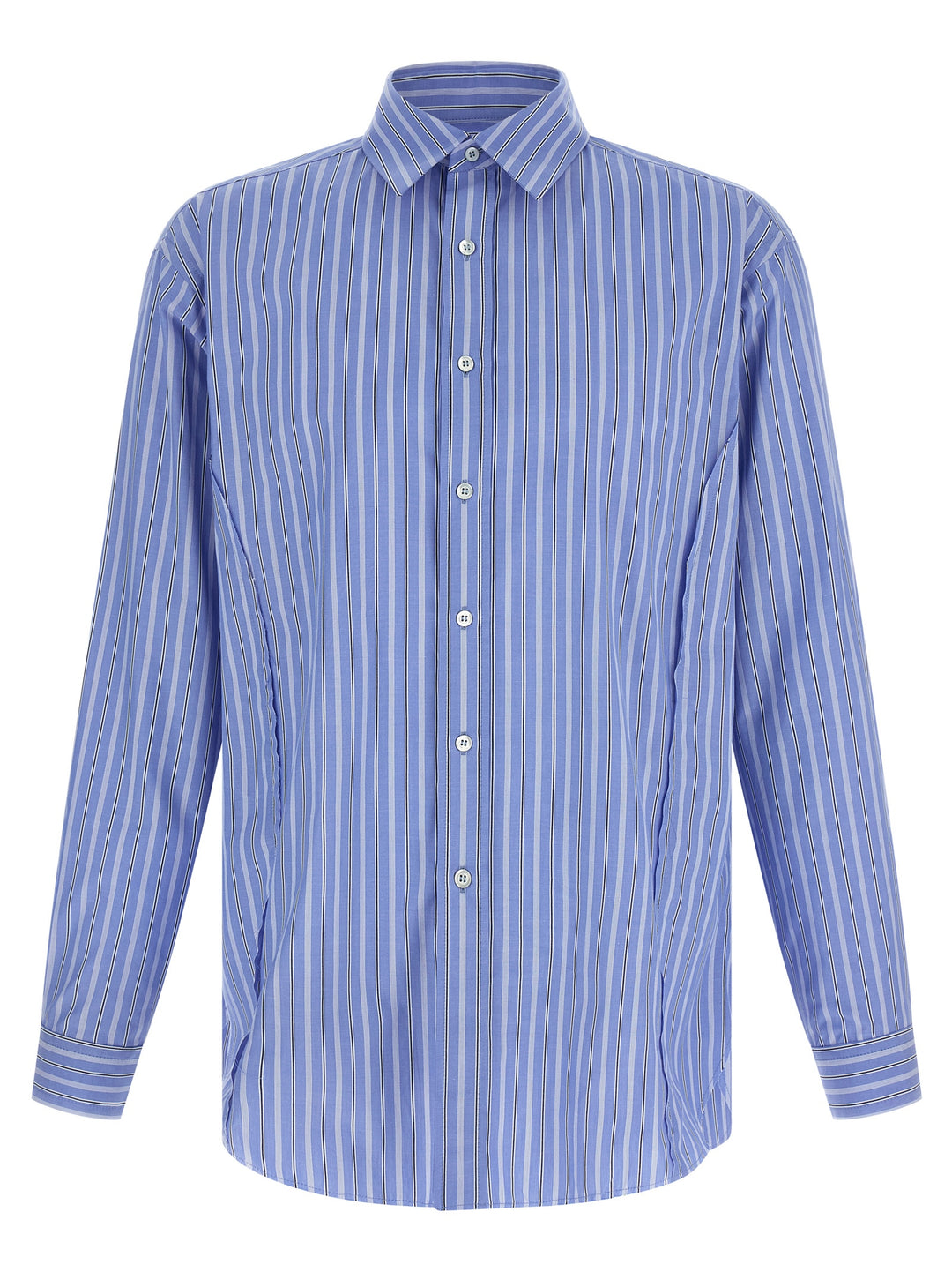 Maison Margiela Striped Cotton Shirt Shirt and Blouse - Light Blue | 0a739809c613ae52cd3c22fb4f086f5e561a00df