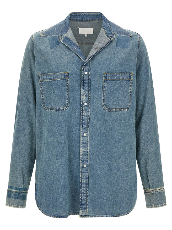 Maison Margiela Taped Shirt and Blouse - Blue | 1da22f985778d0883db6ebdd63ff34d043ca0ec4