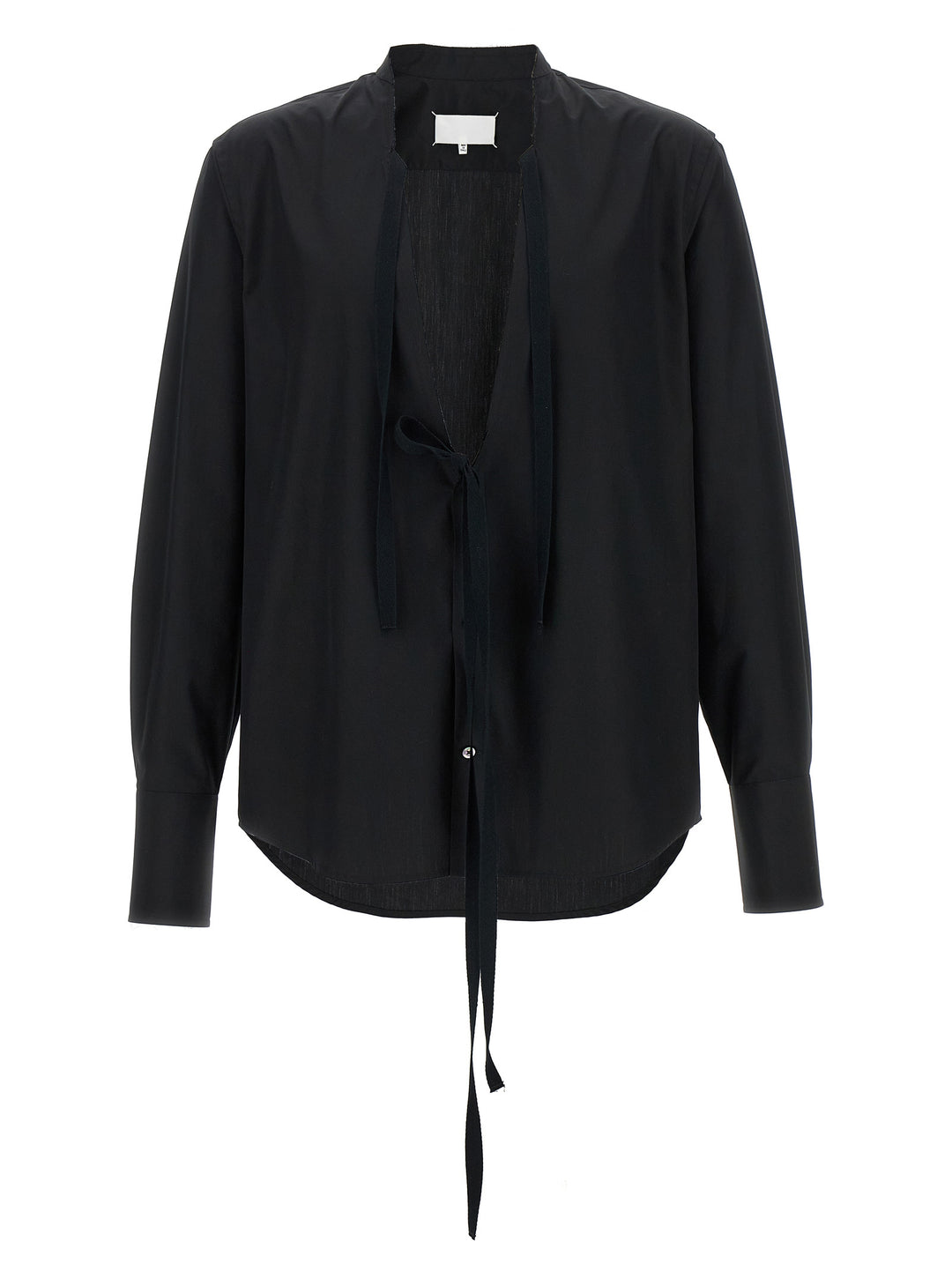 Maison Margiela Raw Cut Hem Shirt Shirt and Blouse - Black | 2be9951dd1f8fcd54bf689c77a28a9ba59c16407