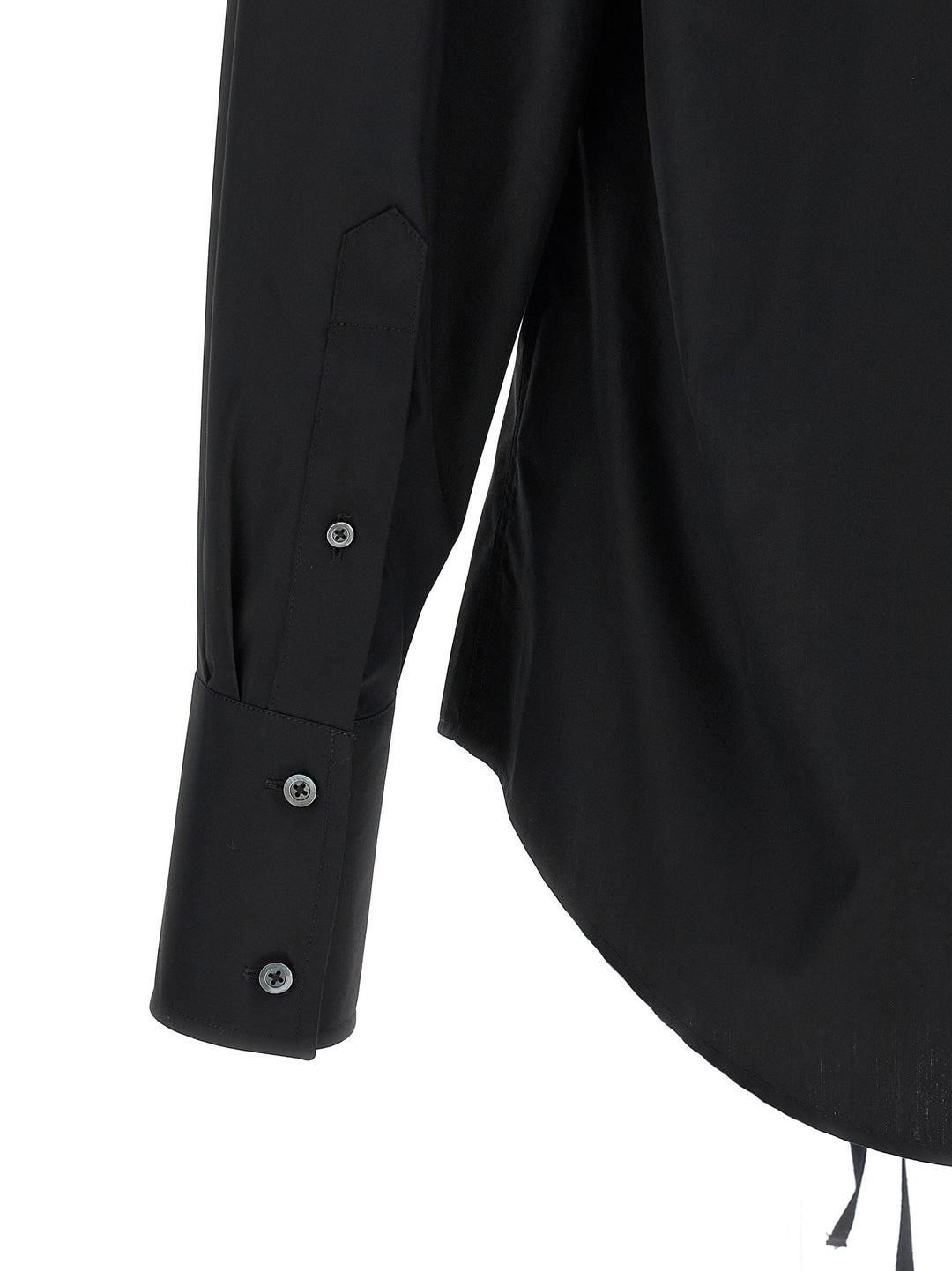 Maison Margiela Raw Cut Hem Shirt Shirt and Blouse - Black | d55abb423be90775c73e4b1166ae0956e83b5d3a
